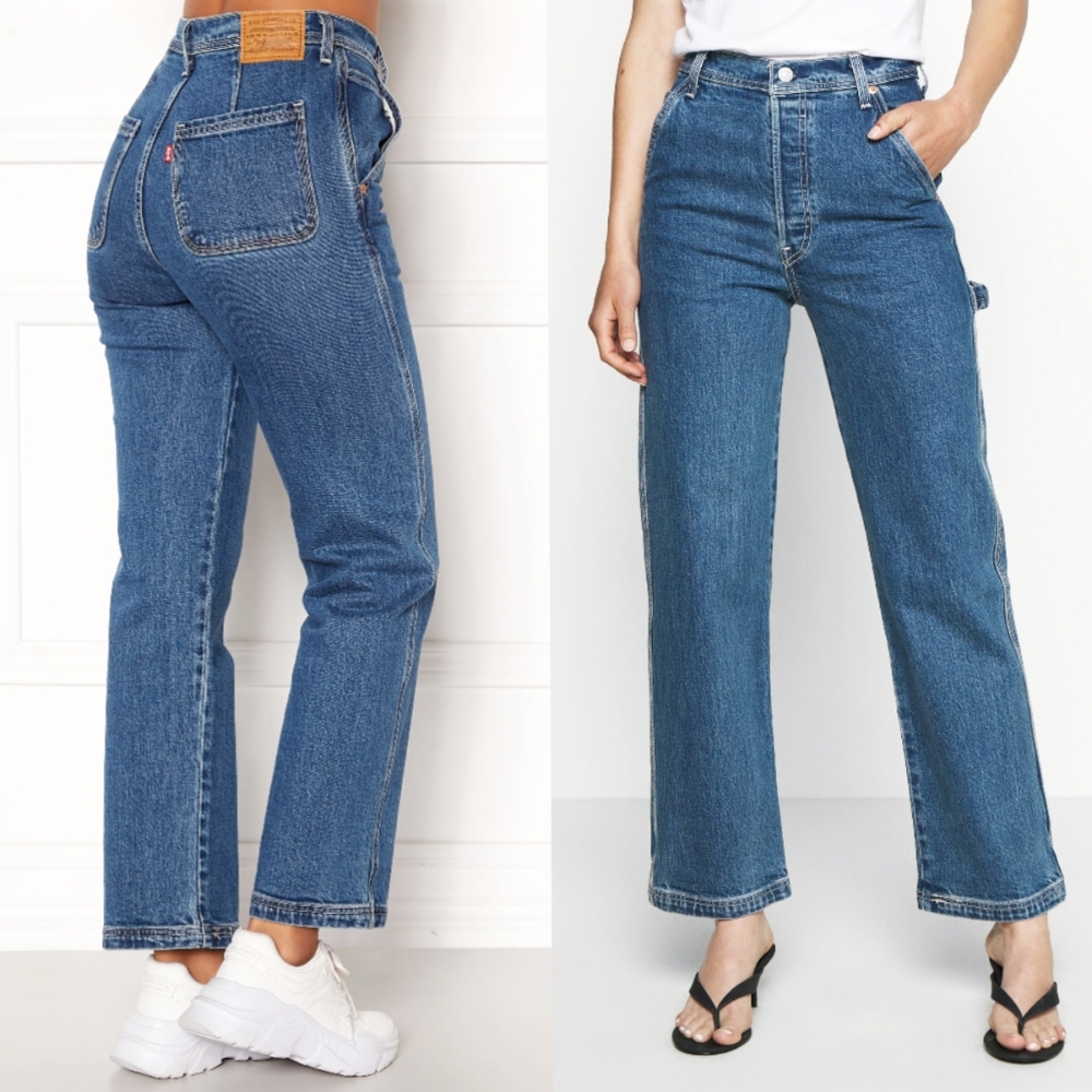 Levi’s Ribcage Straight Ankle Utility Jeans - Picture 10 of 14